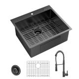 25 in. Drop-In Single Bowl Kitchen Sink