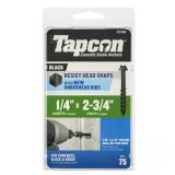 Tapcon 1/4" x 2-3/4" Hex Head Screws