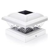 Solar Powered White LED 4x4 Deck Light