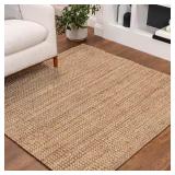 Natural 8 ft. Square Pata Hand Woven Rug