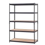 5-Tier Steel Garage Shelving Unit (Black)