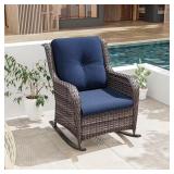 Wicker Outdoor Rocking Chair with Cushion