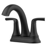 Ladera 4-in Centerset Matte Black