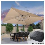 Aluminum Cantilever Umbrella 10x13 Beige
