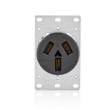 50A 125/250V Flush Outlet, Black 5206-S10