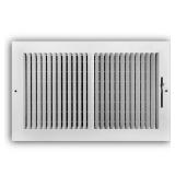 14 in. x 8 in. 2-Way Steel Register, White