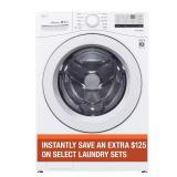 LG 4.5 Cu. Ft. Front-Load Washer, White
