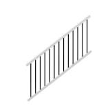 6 ft x 36 in White Stair Railing Kit
