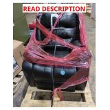 Black Faux Leather Electric Recliner CORD DAMAGED