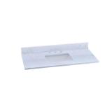 48 in. W Stone Vanity Top, White Sink