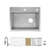 Dolancourt 27" Stainless Sink with Faucet