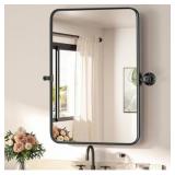 24 in. W x 36.2 in. H Modern Rectangular Black Me