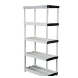 Gray 5-Tier Garage Shelving Unit (36x72x18)