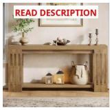 Lantine 70.9-Inch Console Table, Light Brown