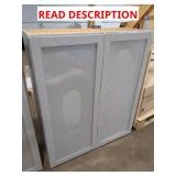 Grey wall cabinet 36" W x 13" D x 42" H (approx)
