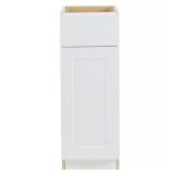 Cambridge White Shaker Base Cabinet, 12" W