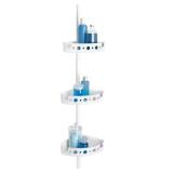 3-Tier Tension Corner Shower Caddy White