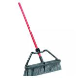 Libman 18 in. Rough Push Broom, Dent Pole