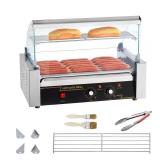 SKYSHALO 7-Roller Hot Dog Grill 1050W Silver