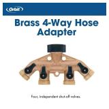 Brass 4-Way Shut-Off Faucet Manifold