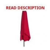 Mondawe 10 ft x 8 ft Rectangle Red Umbrella