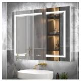 Deluxe 40 in. W x 32 in. H Rectangular Recessed/S