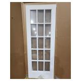 Clear Glass 15-Lite True Divided White Primed Sol