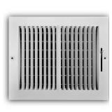 10 in. x 8 in. 2-Way Steel Register White