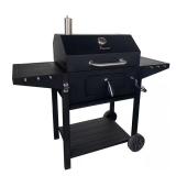 Deluxe Cart Charcoal Grill with Thermometer