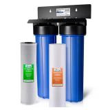 2-Stage Whole House Water Filter, 99% Cl/Sed