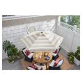 Hampton Bay 7.5 ft Market Umbrella Tan/White
