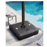 260 lb HDPE Umbrella Base with Wheels Black