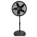 18 in. Cyclone Pedestal Fan, Black