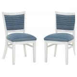 Linon Liston White Wood Dining Chair Set (2)