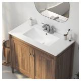 Tucson 36 in. Vanity Top, White, 3 Holes