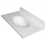 Cultured Marble Sink Top for 30" Vanity