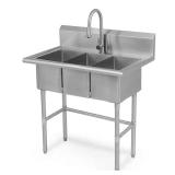 Freestanding 3-Compartment Sink