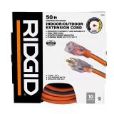 RIDGID 50 ft 10/3 Heavy Duty Extension Cord