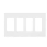 Leviton White 4-Gang Decorator Wall Plate