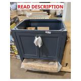 Blue Vanity without Top 29"W x 21.5"D x 33.5"H