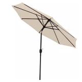 9 ft Aluminum Market Tilt Umbrella Beige