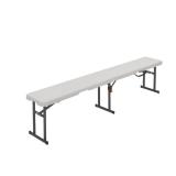 6 Ft Steel Frame Almond Foldable Bench