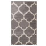 Seyward Grey Doormat 3 ft x 4 ft Rug