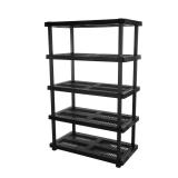 Black 5-Tier Garage Shelving (48x75x24)