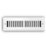 2x10 2-Way Steel Toe-Kick Floor Grille White