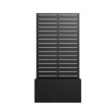 Outdoor Black Planter Box with Trellis