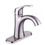 Arnette Single Hole Bath Faucet Brushed Nickel