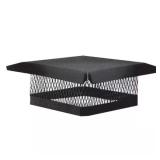 9x9 in. Galvanized Fixed Chimney Cap Black