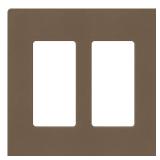 Lutron Claro 2-Gang Wall Plate, Espresso