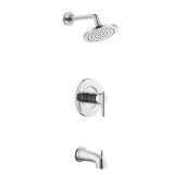 Dorind 1-Handle Tub & Shower Faucet, Chrome